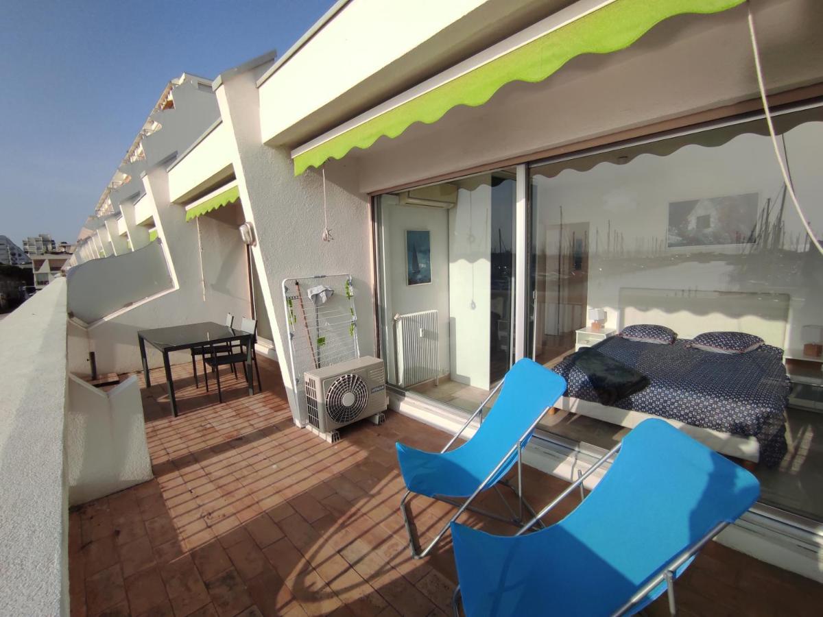 Classe 3 Etoiles - Magnifique Vue Sur Le Port - Wifi Et Clim La Grande Motte Luaran gambar