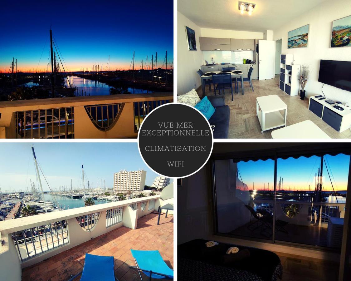 Classe 3 Etoiles - Magnifique Vue Sur Le Port - Wifi Et Clim La Grande Motte Luaran gambar